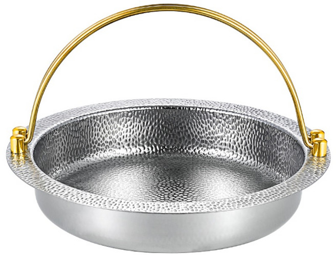 인덕션 전골냄비스키야키 냄비, 1개, 실버, 24cm