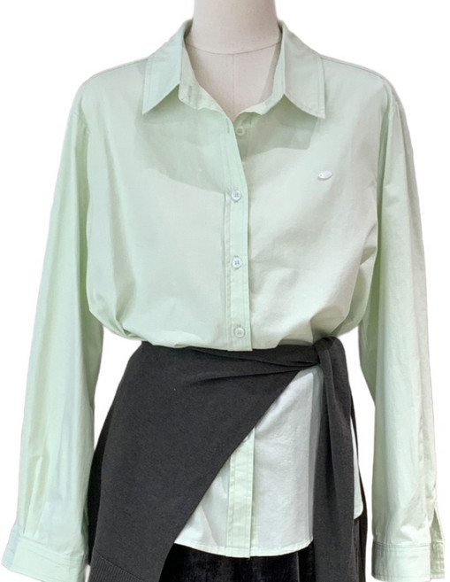 SONOVA 쏘노바 여성 루즈핏 세미오버핏 코튼 셔츠 남방 봄 가을 베이직 데일리 기본템 레이어드 면 셔츠