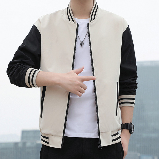 코디코치 남성 오므 스트라이프 카라 점퍼 바람막이 집업 자켓