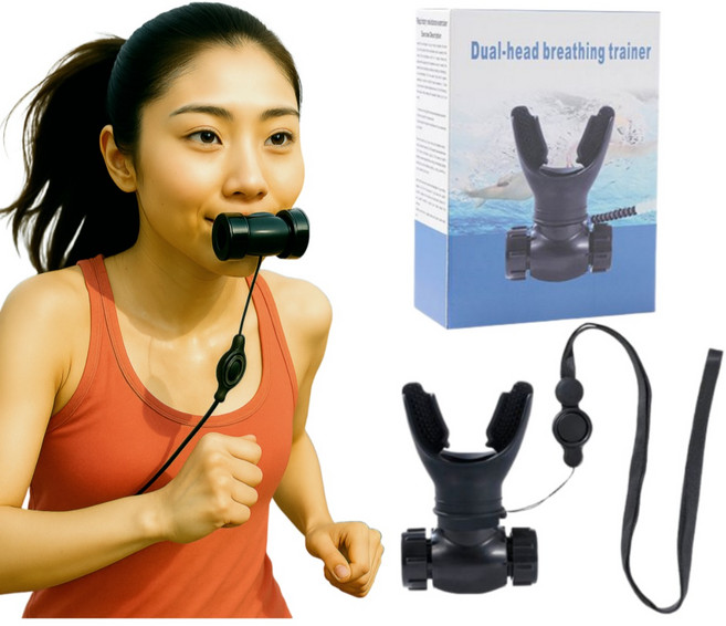 베리버터 호흡강화 러너필수 폐활량 운동기구 + 파우치 + 청소 미세솔, 1개, 블랙