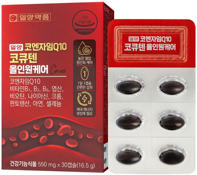 일양약품 코엔자임Q10 코큐텐 올인원케어, 1개, 30정