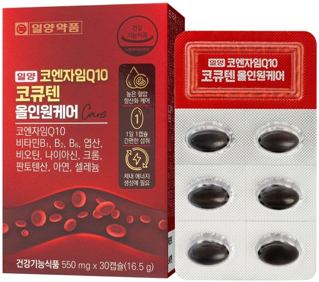 일양약품 코엔자임Q10 코큐텐 올인원케어, 1개, 30정 - 쿠팡