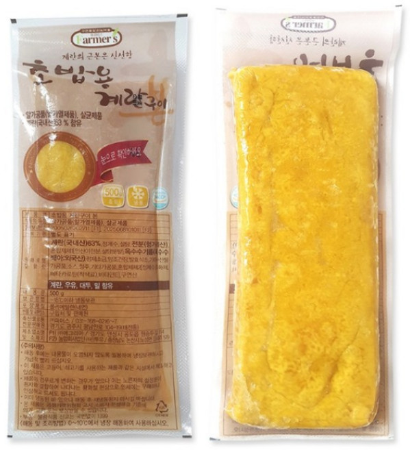파머스 냉동 초밥용 계란구이 500g 31조각 ﻿계란말이 초계란 초밥재료, 2개