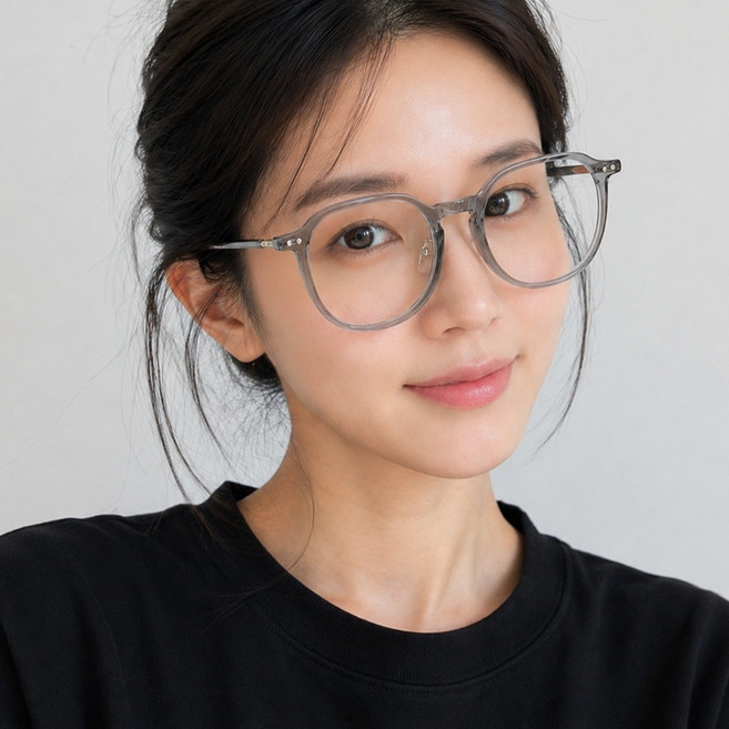 남녀공용 오버사이즈 빅 뿔테 안경 블루라이트 차단 얼큰이 대두 안경테 투명