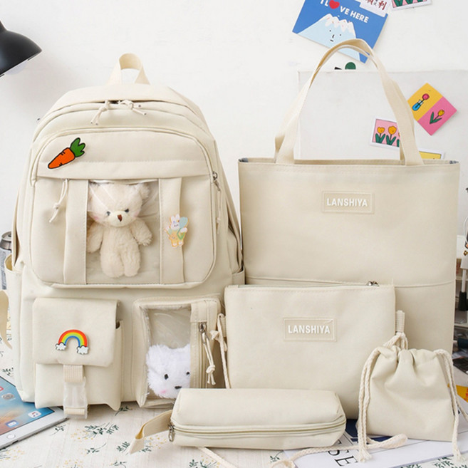 TAOMI 러블리 백팩 4종 세트 + 인형 TM2512