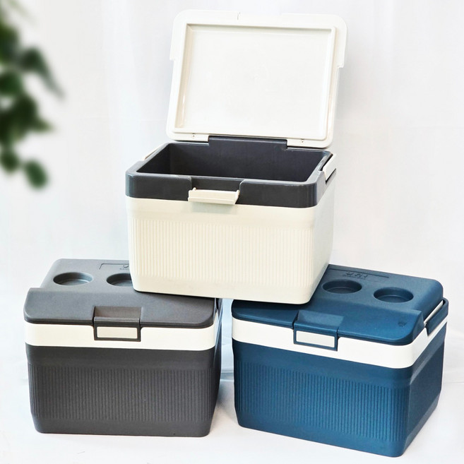 소호리빙 아이스박스 미니 낚시 캠핑 쿨러 차량용 쿨러백 컨테이너 13L, 크림화이트