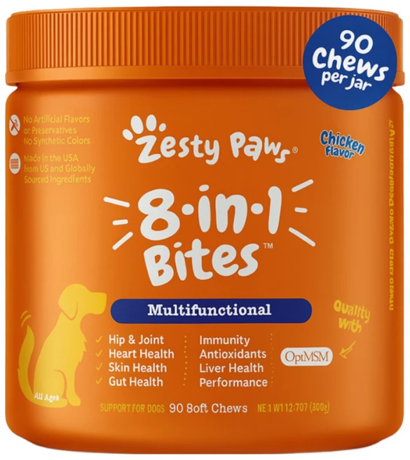 달려라펫 [미국 직배송] 제스티포우 강아지 멀티영양제 치킨맛, 1개, 종합영양제, 90회분 - 쿠팡