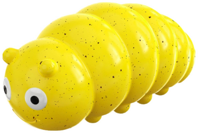 히야펫 중대형견용 씹어벌레 삑삑이 장난감, 1개, 옐로우
