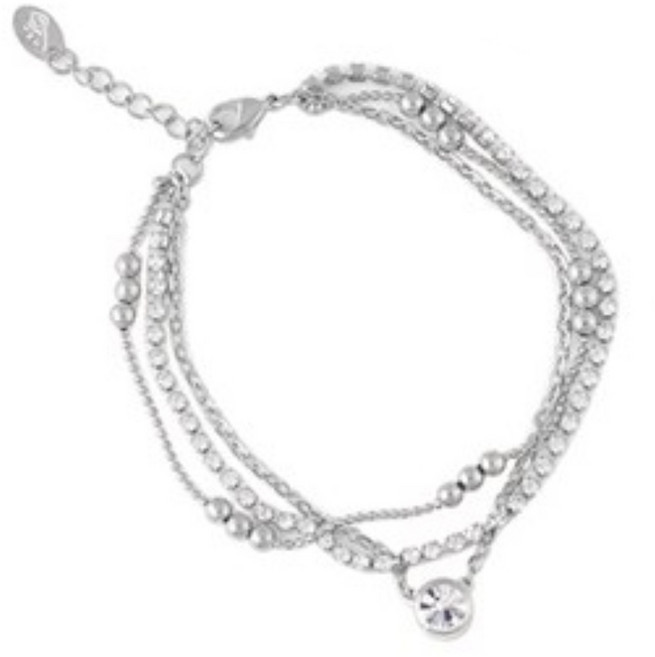 MISS21 체이클 큐빅 3줄 레이어드 팔찌 (br859)