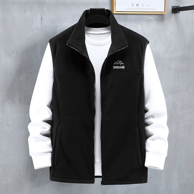 [그립] 겨울 빅사이즈 부드러운 후리스 풀집업 조끼