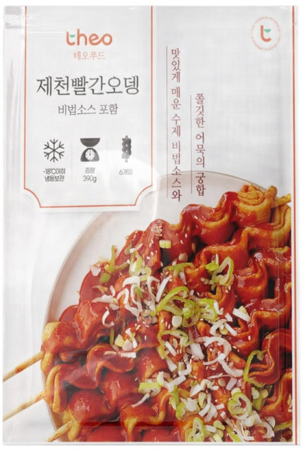 테오푸드 맛있게 매운 제천빨간오뎅, 390g, 4개