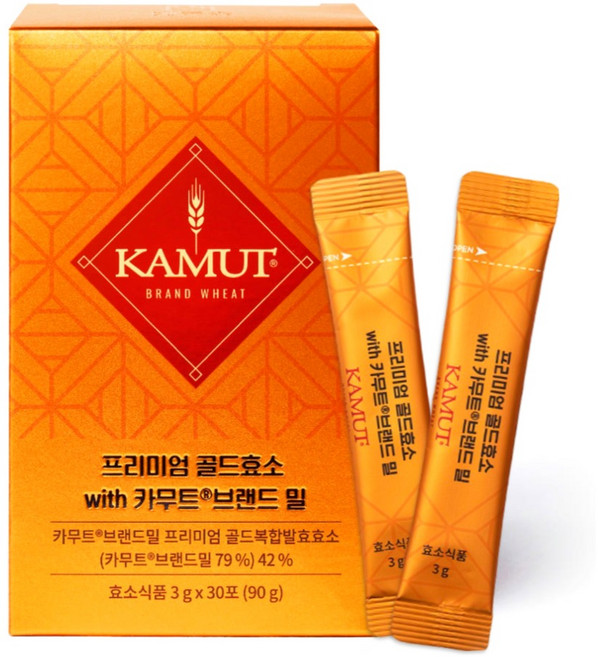 정품 100% 프리미엄 골드 카무트효소 브랜드밀 곡물 발효 효소 한달분, 90g, 1개