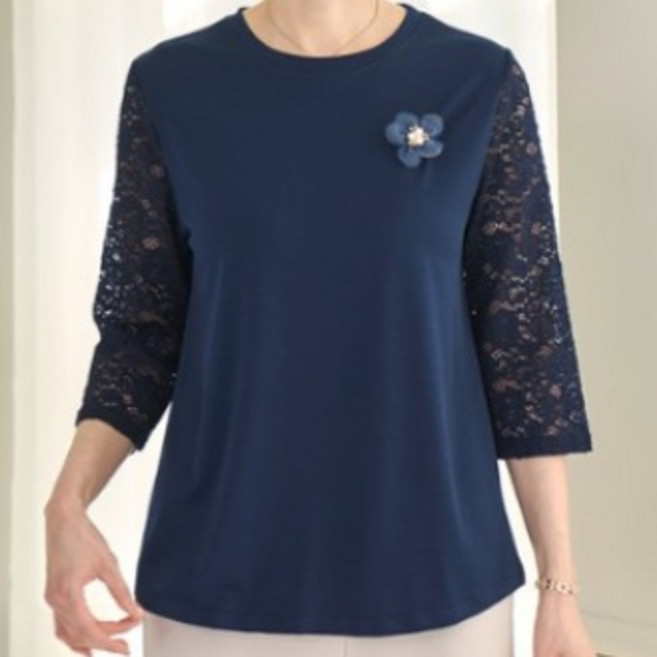 [엄마옷 로즈맘] 젠프레이스티셔츠/엄마티셔츠 할머니티셔츠 7부티셔츠 50대티셔츠 5060