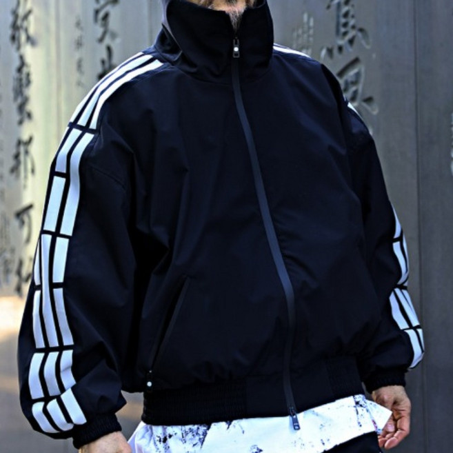 바이더알 태극 건곤감리 리플렉티브 하이넥 집업