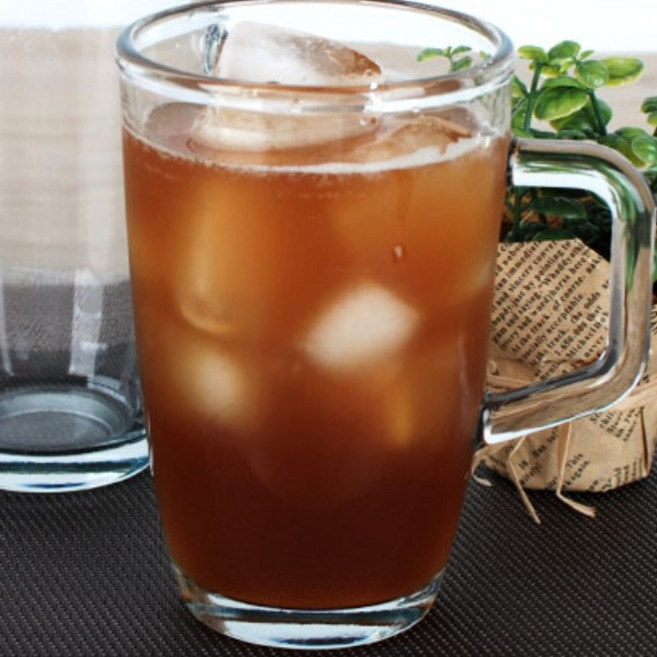 (1+1)글라스락 퓨전머그 빅머그(대)530ml-2개 카페컵 유리머그 아이스커피잔 손잡이머그 맥주컵, 투명, 2개