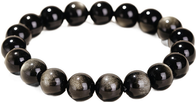 5A 등급 천연 실버샤오스톤 금샤오스톤 사업운 재물운 행운 팔찌 개성 팔찌 기분 좋아지는 팔찌 사이즈 6mm~14mm