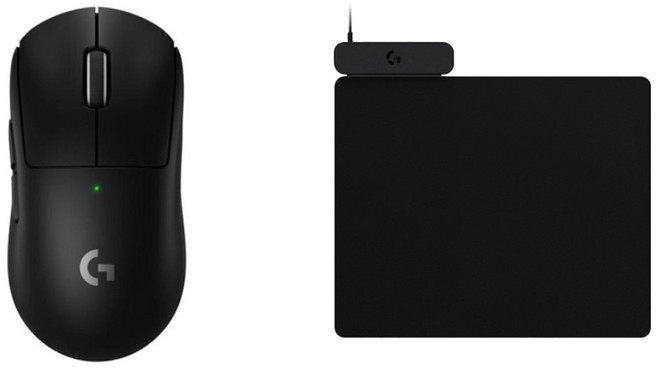 로지텍 지슈라2 G PRO X SUPERLIGHT 2 무선 게이밍 마우스 + 파워플레이2 무선 충전패드, 블랙