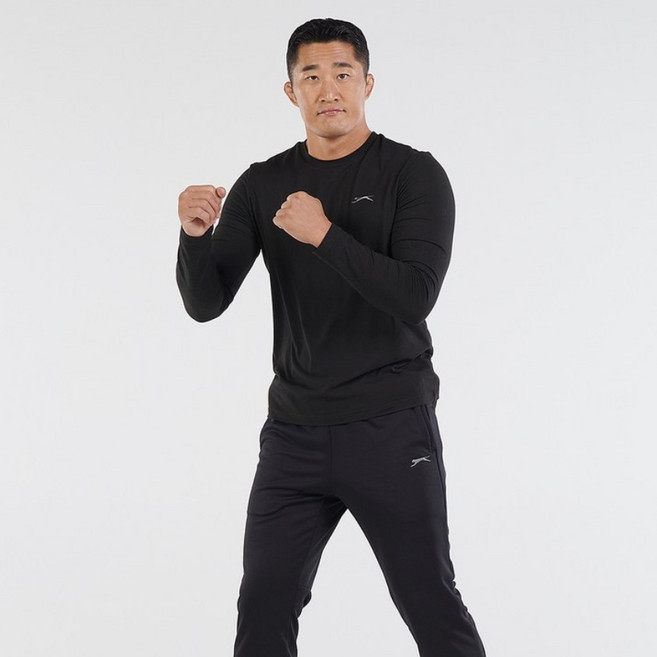 김동현 슬레진저 기능성 기모 티셔츠 히트텍 겨울작업복 보온 라운드 S24UR9105