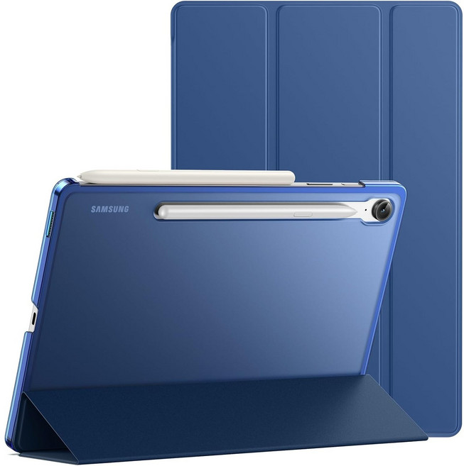 갤럭시탭 11인치 S펜 수납 마그네틱 반투명 슬림 거치 케이스 S9/S9 FE/S10 FE/S10 Lite, 1개, Navy