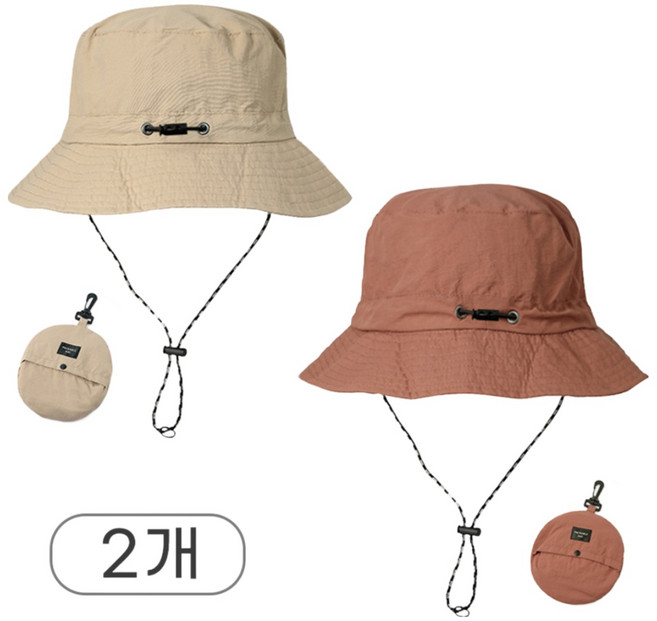 베라모다 휴대용 접이식 방수 버킷햇 등산모자 1+1