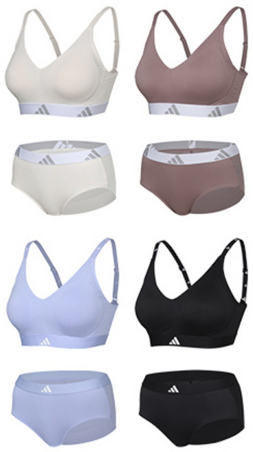 한정특가 [아디다스] 여성 에어로 스트레치핏 브라팬티 4세트