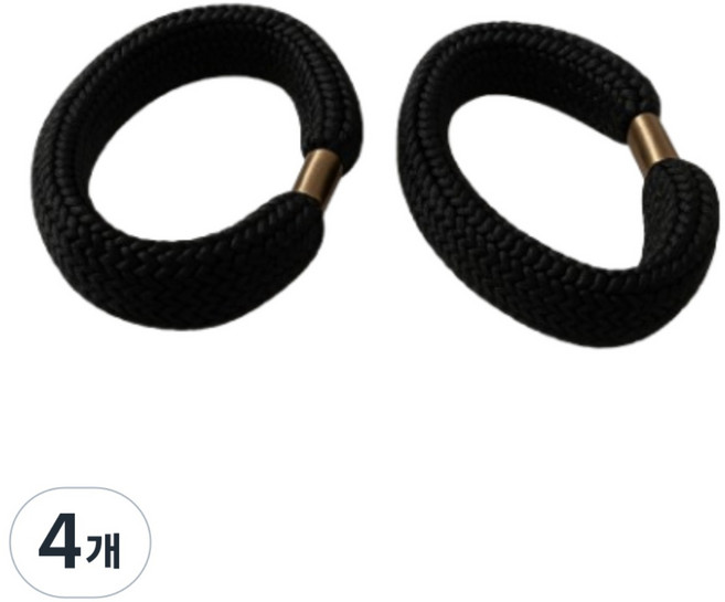 밀가드 신형 군용 일체형 통고무링, 4개, 검은색