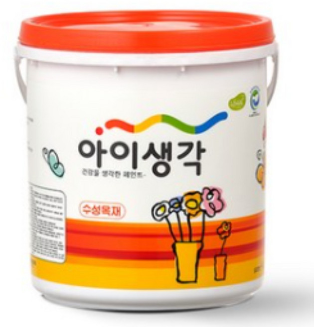 방문 삼화 가구 목재 싱크대 몰딩 아이생각 수성목재 친환경 반광, 백색, 4L, 1개