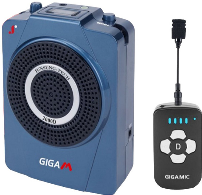 준성테크 기가엠 2000D 40W 강의용 무선마이크 앰프 기가폰 수업용마이크