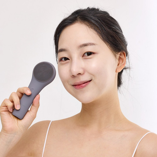 오지렌 멀티 실리콘 온열 진동클렌저, 그레이