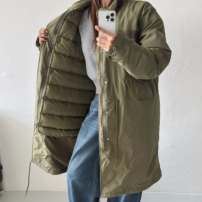 롱 야상패딩 덴 M65 피쉬테일 개파카 오버핏 남녀공용 야상 점퍼 SM 레귤러핏 출시