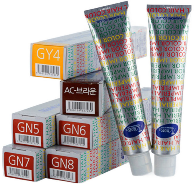 파이모아 염색약 임페리얼 헤어칼라 90g 전색상 남자 여자 셀프 새치 커버 염색도구 5종, GN6+산화제+4종사은품, 1개