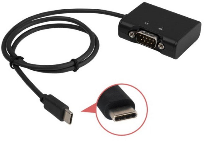 시스템베이스 Multi-1/USB-C RS232 시리얼통신 1포트 USB-C 시리얼통신 어댑터 RS232 컨버터 안드로이드 스마트폰/태블릿PC용