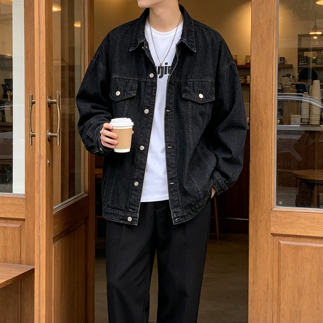 8위 - CBHV 남성 오버핏 데님 자켓 캐주얼 데일리룩 외투
