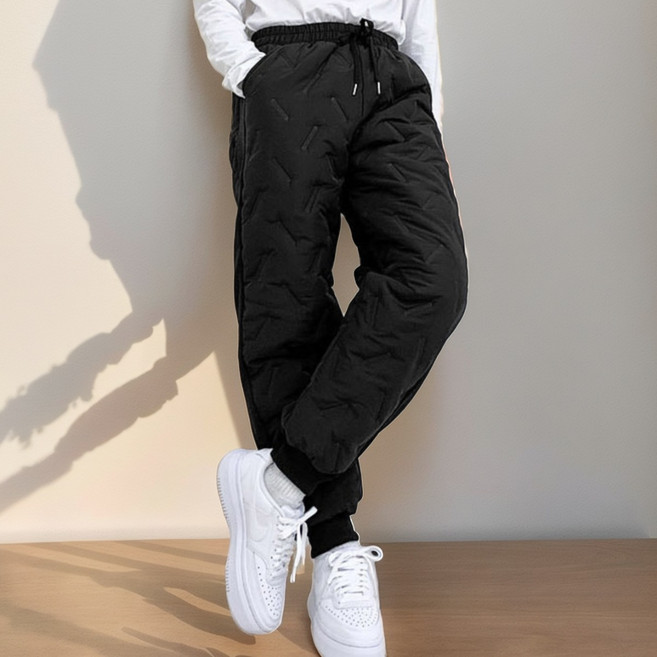 모노그릿 남녀공용 방한 방풍 누빔 밴딩 캠핑 패딩바지
