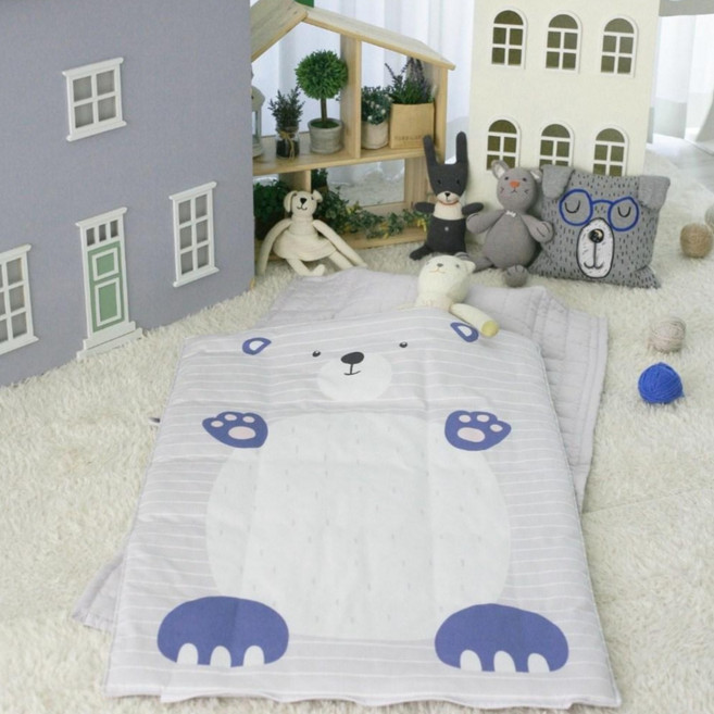 [국내순면]친환경 옥수수솜 알러지케어 진드기기피 바이오 항균 순면 100% 일체형 분리형 아기이불 낮잠이불세트