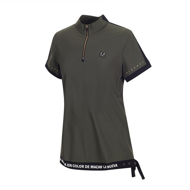 마코 (여성)반집업 캐주얼 반팔 티셔츠_MMW2TH65