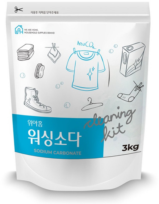 위아홈 미국산 천연 탄산소다 워싱소다 분말세제, 1개, 3kg