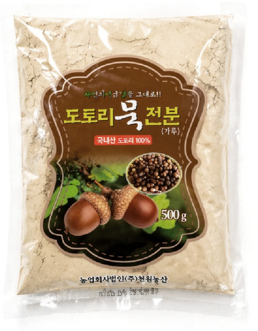 [빠른발송] 국산 100% 도토리묵 가루 도토리 전분 - 비비x푸드, 1개, 500g