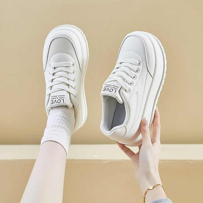여성 키높이 운동화 스니커즈 발편한 여성신발 5cm