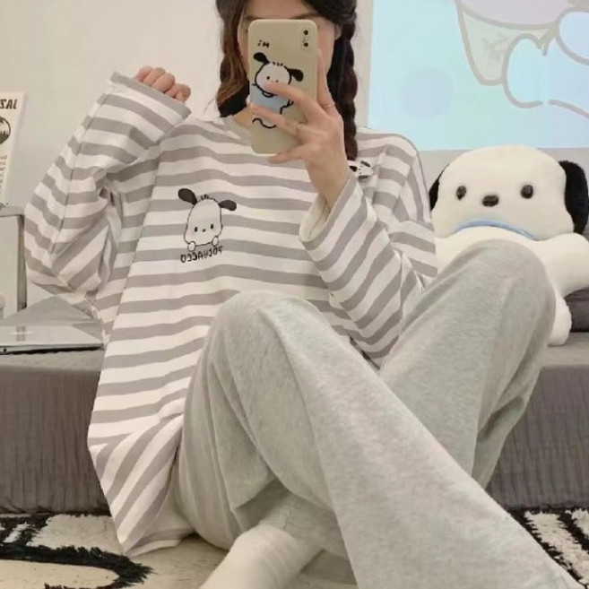 단비공장 여성 잠옷 홈웨어 파자마 봄 잠옷 얇은 잠옷 상하의 세트