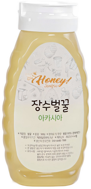 장수벌꿀 아카시아꿀 국내산 튜브꿀 500g, 1개