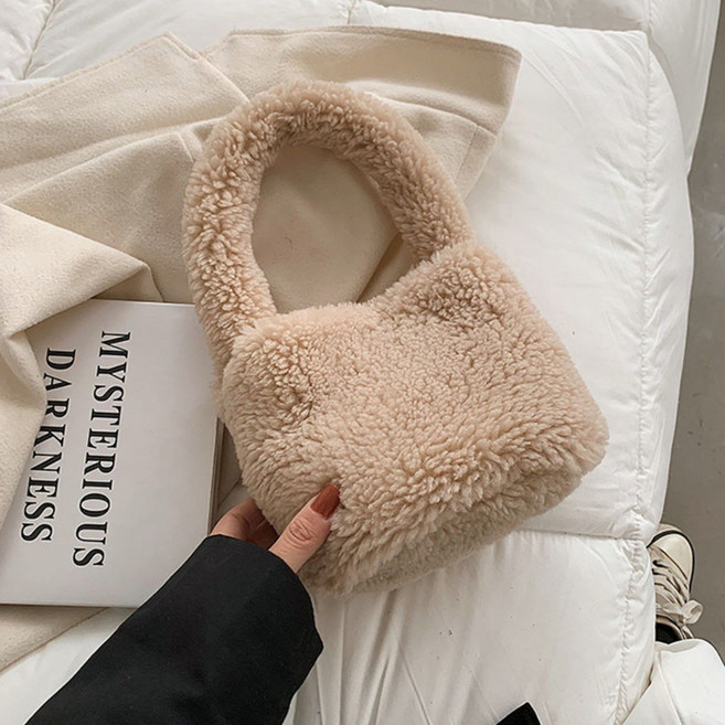 뽀글이 미니백 에코퍼 양털 토트백