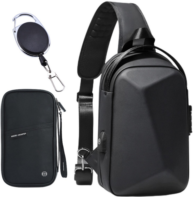 슬립인클라우드 삼중도난방지가방 소매치기방지 크로스백 여행용슬링백 RFID차단 유럽여행