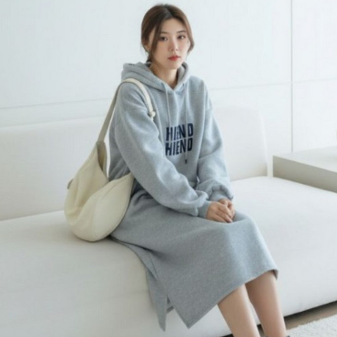 _온샵_키작녀 임산부 임부 임부복 겨울 루즈핏 기모 원피스