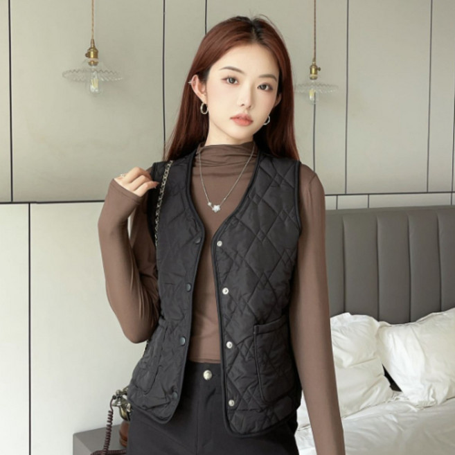 베라크 여성 퀄팅 초경량 패딩조끼