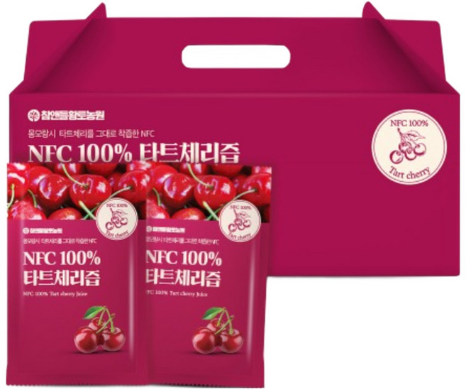 참앤들황토농원 NFC착즙 타트체리주스, 2.1L, 1개
