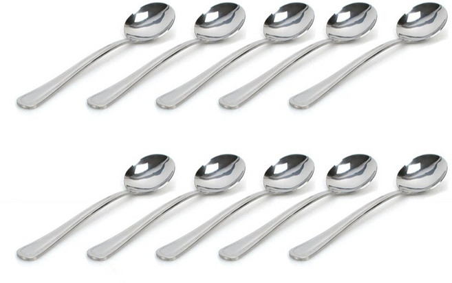 디수아스푼 5+5 스텐 빙수 스푼 디저트 팥빙수 요거트 아이스크림스푼, 10개, 스텐빙수스푼 17cm