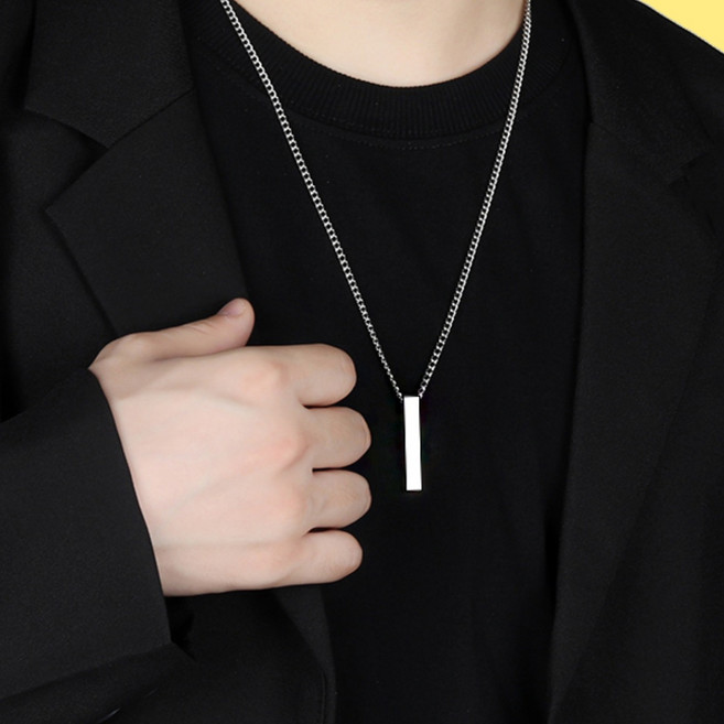 서플라이랩 써지컬스틸 베이직 스틱바 남자 목걸이
