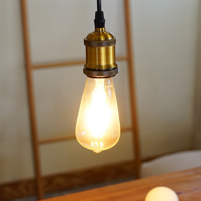 오닉스 LED 더밝은 에디슨전구 ST64 8W 인테리어램프 캠핑 카페 감성 램프 ONYX 세트, 전구색, 3개