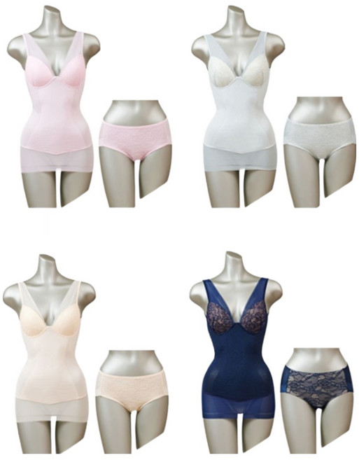 인견 쿨 보정 브라 런닝 쉐이퍼 팬티 8종 패키지 (브라탑4종+팬티4종)